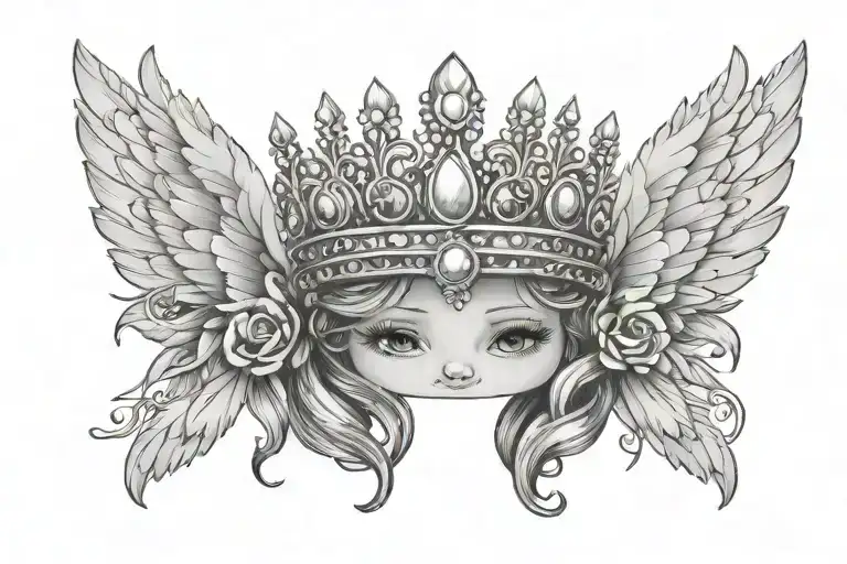Princess Tiara With Angel Wings