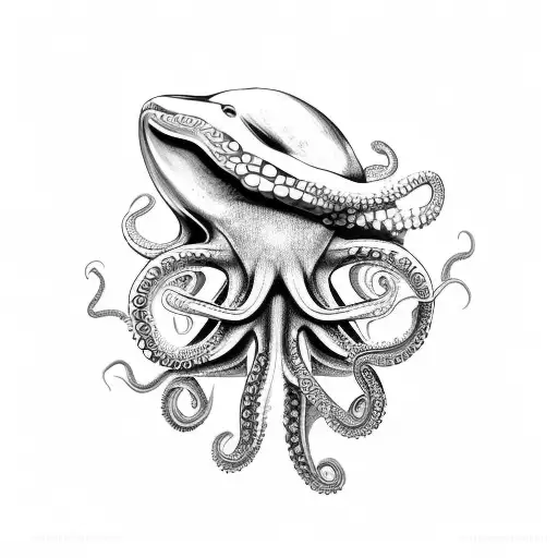 An Octopus Holding A Snake