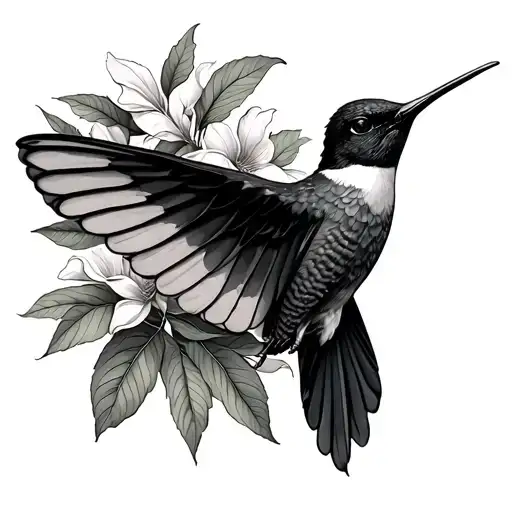 Lignum Vitae And Swallow Tail Humming Bird