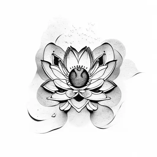 Cherry Blossom Lotus Flowers Yin And Yang Panda