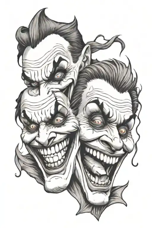 2 Joker Face Has 2 Emotions Cry And Laugh