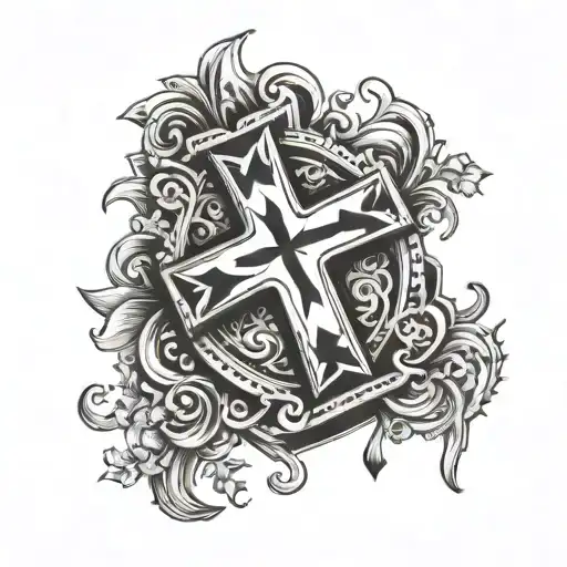 Playing Card With Cross