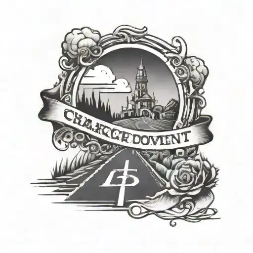 Character Development Quote With Background Of A Road