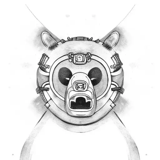 Samurai Bear With Mask