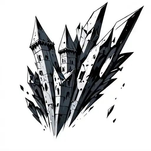 Castle Made Of Crystal Shards