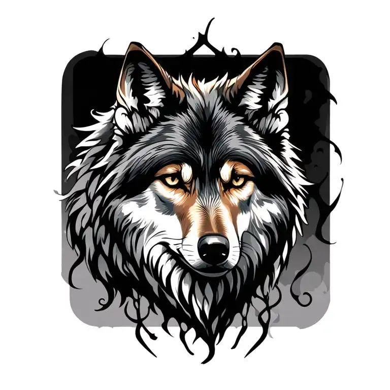 Wolf With Macrame