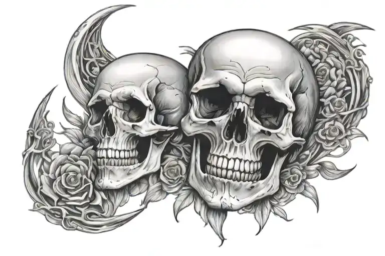 Memento Mori Skull Moon