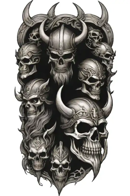 Vikings And Skulls
