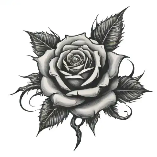 Long Rose With Thorns