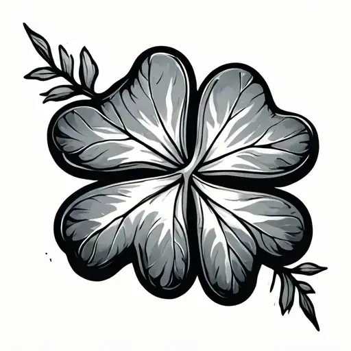 Battered Four Leaf Clover Leaf