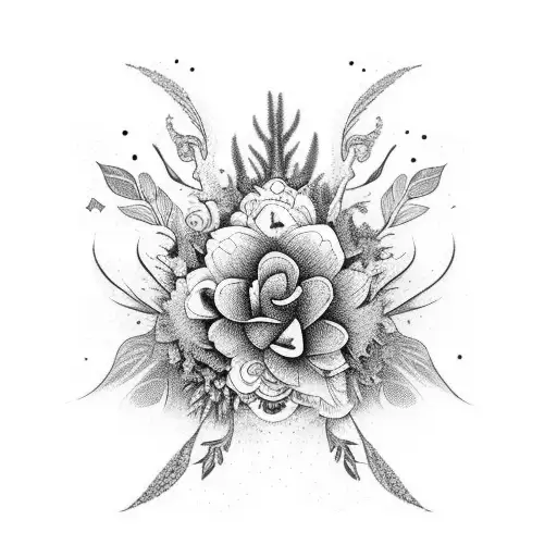 Psychedelic Flower Garden With Hidden Animal Shapes