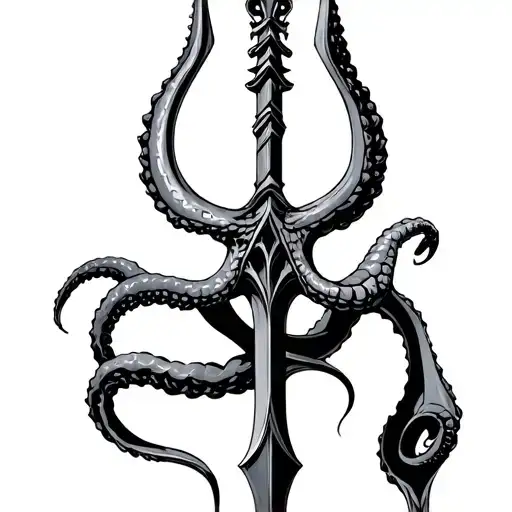 Posited Trident With Kraken Arms