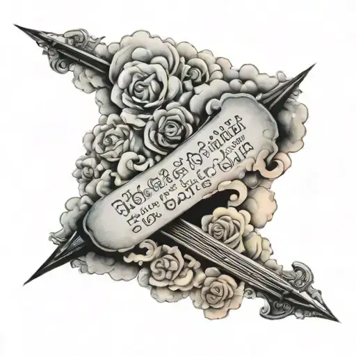 Fore Arm Tattoo Clouds Bible Verse Written