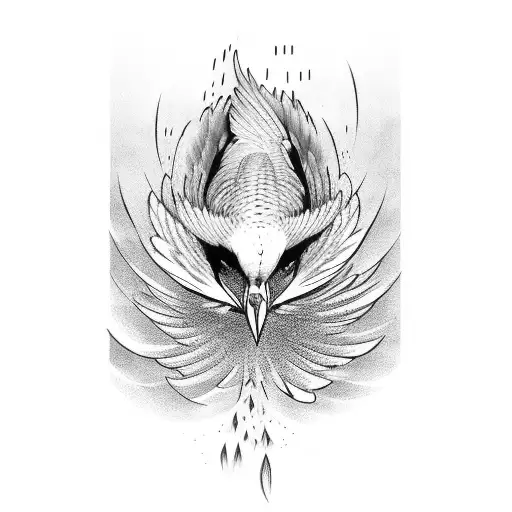 Vertical Bird Flying