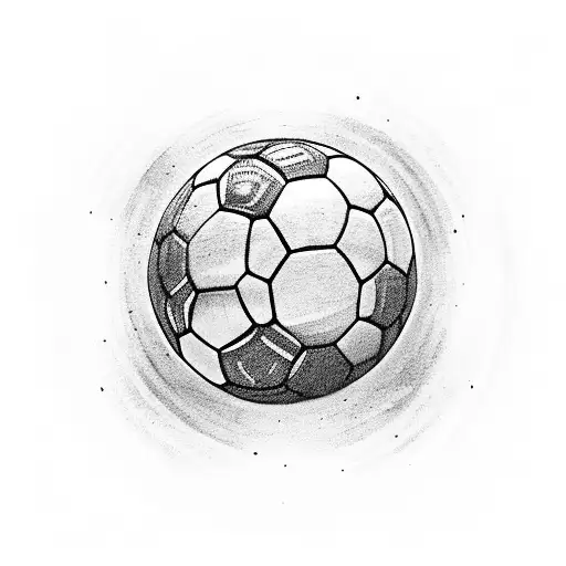 Enso Circle With Soccer Ball Inside