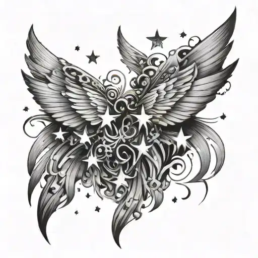 All The Different Stars Forming Its Wings