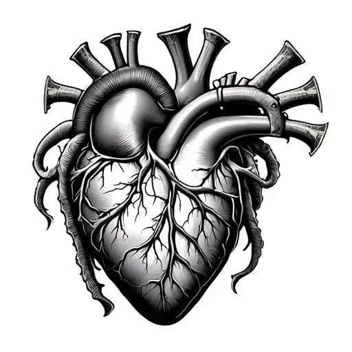 Heart Organ Made Out Of Money