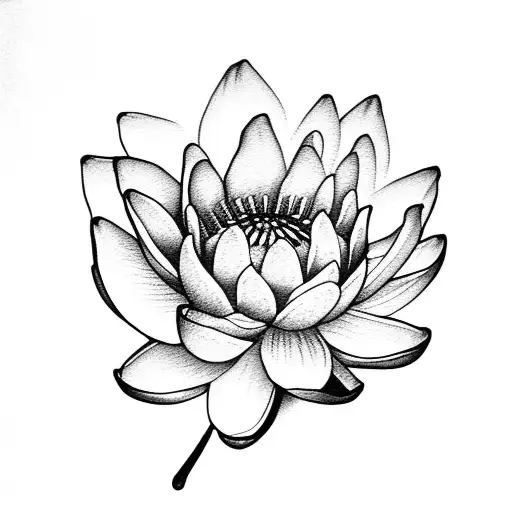 Water Lily With Larkspur