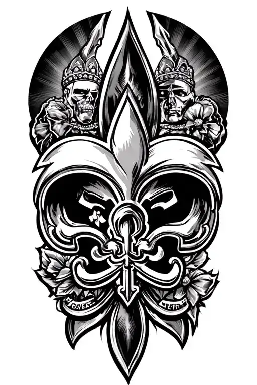 Mardi Gras And New Orleans Saints Theme Full Thigh