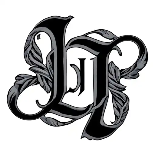 The Initials L D S J Intertwined As One Symbol