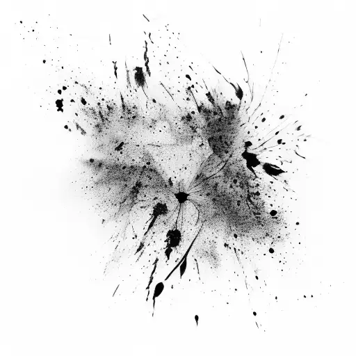Abstract Representation Of A Paint Splatter