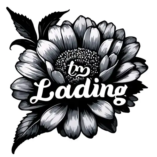 The Word Loading With A Flower