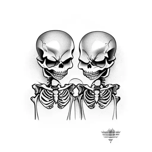 Mom Dad And Daughter Skeleton