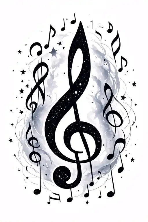 Music Notes Celestial Galaxy