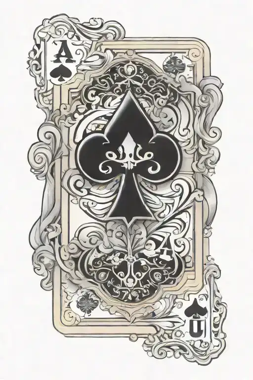 Jack Of Clubs And Ace Of Spades Playing Card