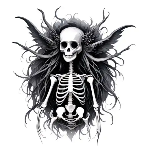 Dark Nymph Skeleton No Realism