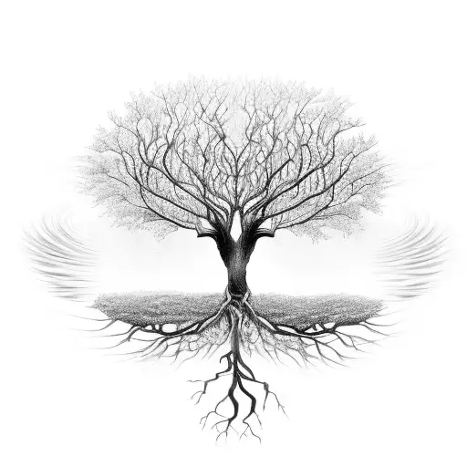 Tree Of Life And Daughter