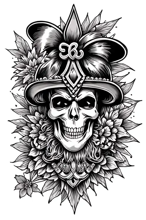 Mardi Gras And New Orleans Saints Theme Full Thigh