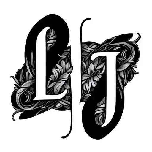 The Initials L D S J Intertwined As One Symbol