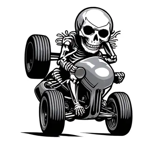 Cartoon Racing Skeleton