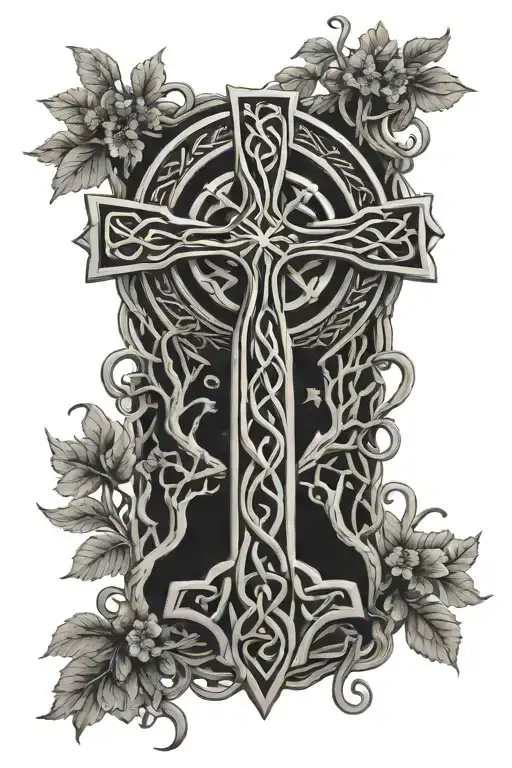 Celtic Cross With Tree Of Life Inside