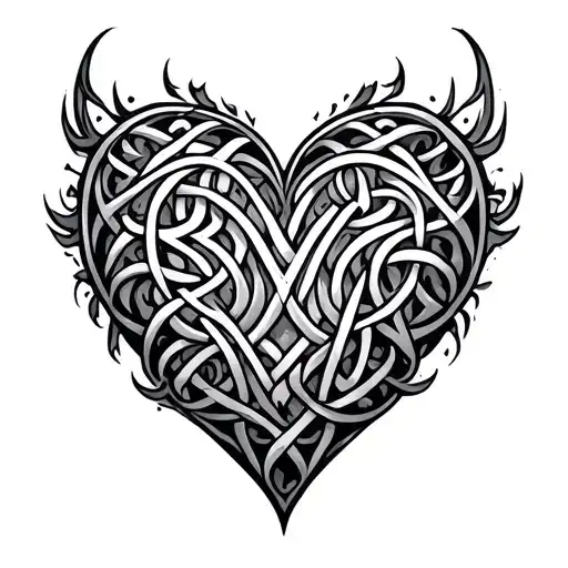 Celtic Heart Made Of Names