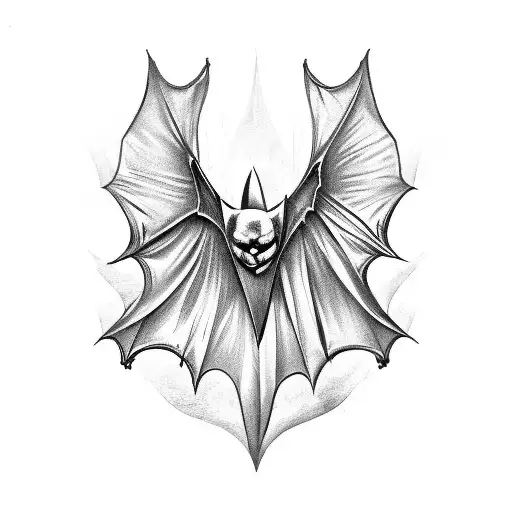 Bat Chest With Gothic Architecture Inside Wings