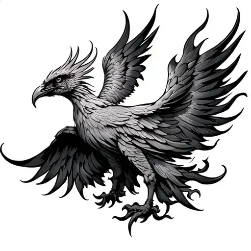 Bpd Phoenix Rising From Flames Half Sleeve