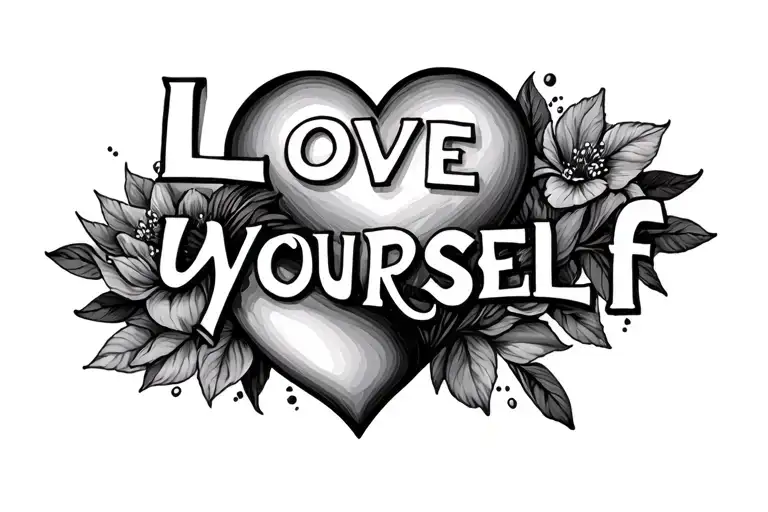 Love Yourself Spelled Upward And Downward Together