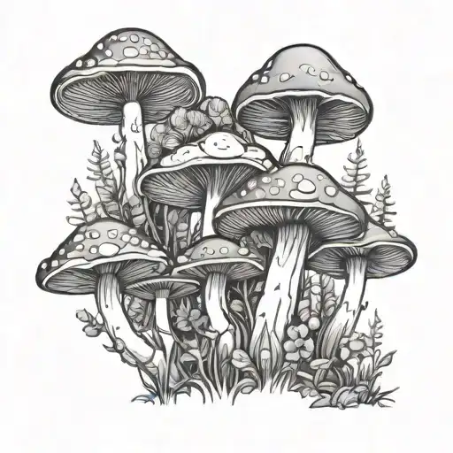 Botanical Mushroom Forest