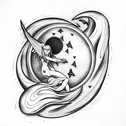 Quarter Moon With Maiden