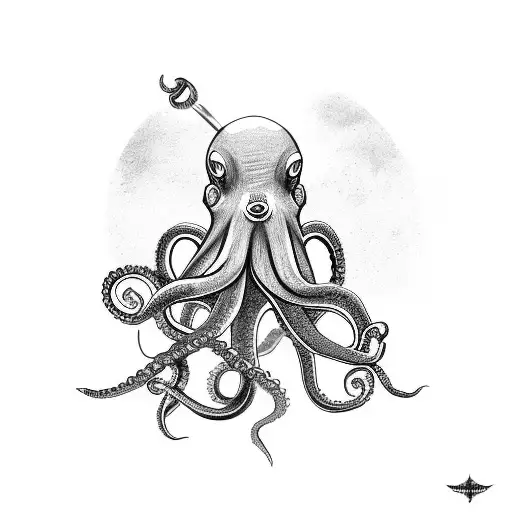An Octopus Holding A Trident
