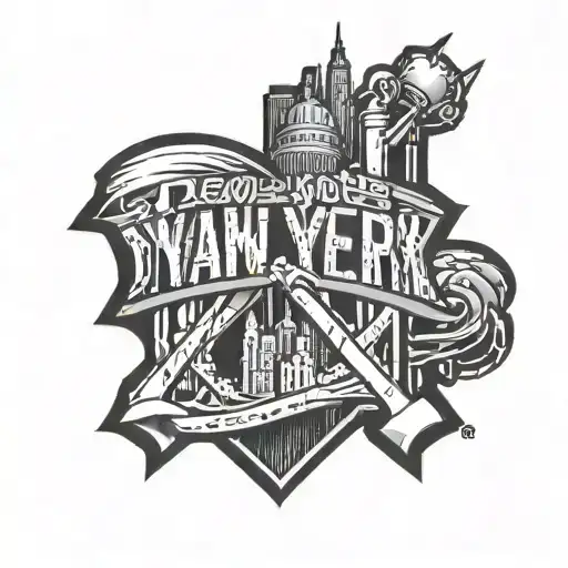 The New York Yankees Logo 'With New York City In The Background On Bicep