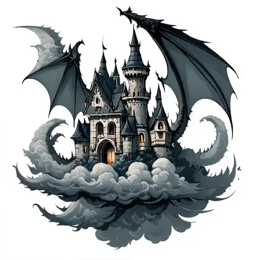 Draggons Clouds Castle Gothic
