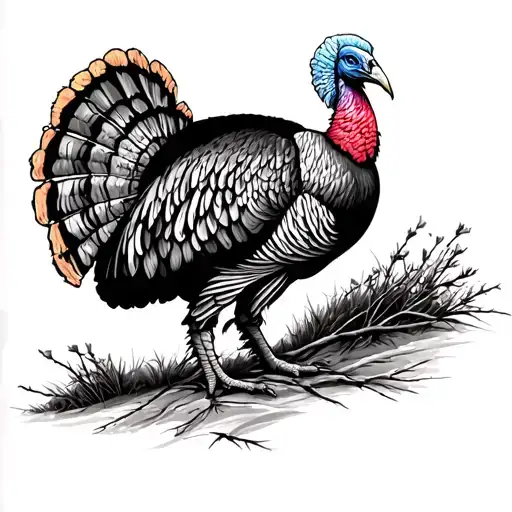 Turkey And Hunting Landscape Encased