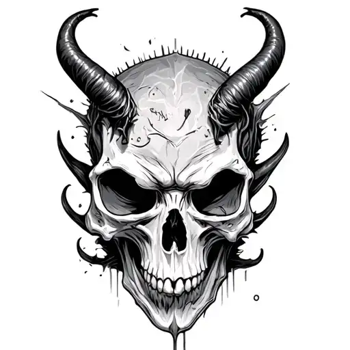 The Words Until You're Broken You Don't Know What You're Made Of With A Demon Skull