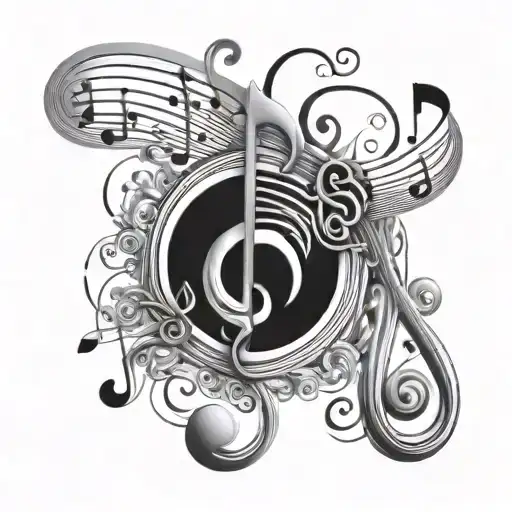 God Music Notes Forming