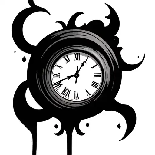 Semi Colon Hour Glass Clock