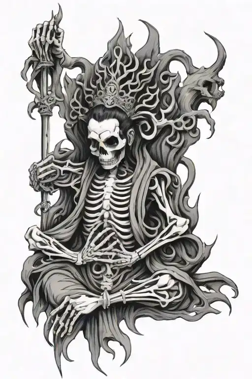 Dead Skeleton Rotting Many Armed Thousand Arms Guanyin Bones Arms