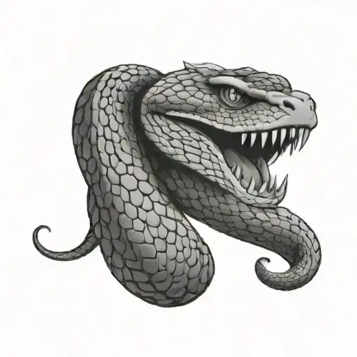 Snake Coiled Hissing Snake Wrapped